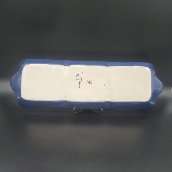 Mediterranean Appartif Tray Three Sections Signed - Picture 6 of 10